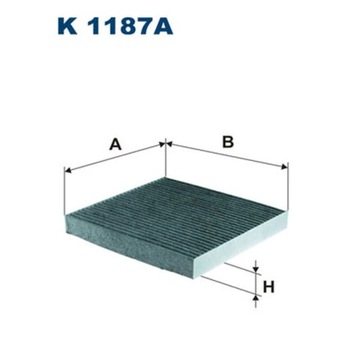 ФИЛЬТР, ВЕНТИЛЯЦИЯ СТОРОНЫ ПАССАЖИРА ФИЛЬТРON K 1187A