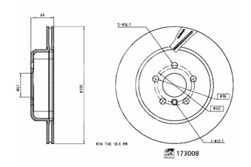 FEBI BILSTEIN ДИСКИ ТОРМОЗНЫЕ ТОРМОЗНЫЕ 2 ШТУКИ. ЗАД BMW 3 G20 G80 G28 3 G21 G81