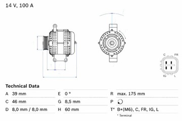 BOSCH ГЕНЕРАТОР HONDA