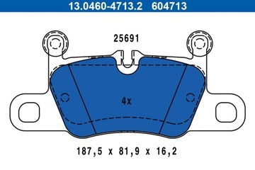 КОЛОДКИ ТОРМОЗНОЙ PORSCHE 911 (991) 12-19 ЗАД ATE 13.0460-4713.2