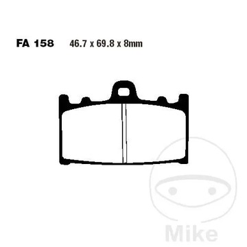 КОЛОДКИ ТОРМОЗНЫЕ ПЕРЕДНЯЯ EBC FA158HH