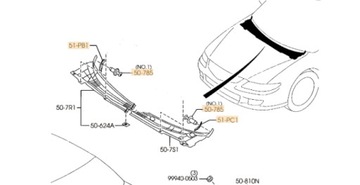 ЭЛЕМЕНТЫ ЖАБО + КЛИПСЫ MAZDA 6 GG GY 2002-07