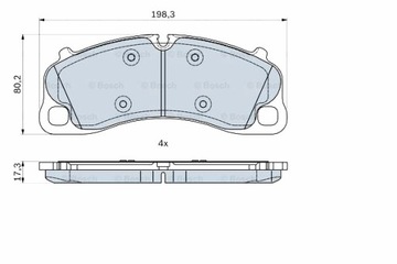 BOSCH КОЛОДКИ ТОРМОЗНЫЕ ПЕРЕД PORSCHE 718 BOXSTER 718 CAYMAN 911 911