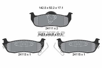 КОЛОДКИ ТОРМОЗНЫЕ NISSAN ЗАД NAVARA 05- SYS BOSCH 2411102