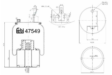 FEBI BILSTEIN ПЫЛЬНИК ПОДВЕСКИ ПНЕВМАТИЧЕСКОЙ ЗАД P VOLVO FH FH II