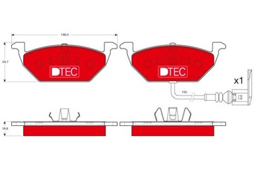 КОЛОДКИ ТОРМОЗНЫЕ - КОМПЛЕКТ DTEC COTEC GDB1386DTE