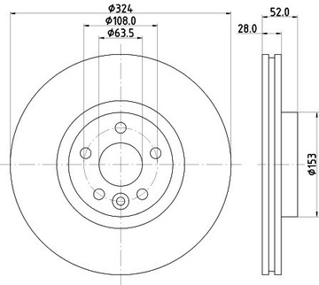 ДИСК ТОРМОЗНОЙ MALOWANA ПЕРЕД HELLA 8DD355126661