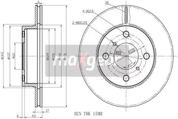 19-2327 ДИСК HAM. SUZUKI P. WAGON R+ 98-00