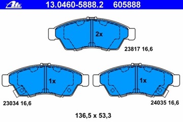 КОЛОДКИ ТОРМОЗНЫЕ ПЕРЕД SUZUKI LIANA 2001-