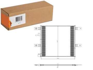 КОНДЕНСАТОР КОНДИЦИОНЕРА 540X477X16 RVI C D VOLVO FE II 05.12- NRF