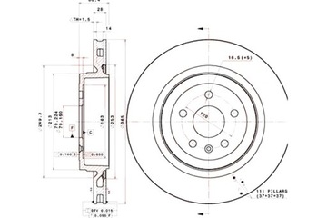 BREMBO ДИСКИ ТОРМОЗНЫЕ ТОРМОЗНЫЕ 2 ШТУКИ. ЗАД TESLA МОДЕЛЬ S МОДЕЛЬ X 09.12-