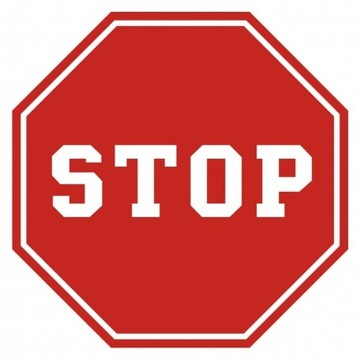 mini Sign bhp foil sticker piktogram stop 315x315, №1