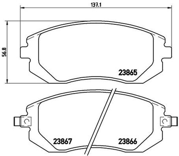 КОЛОДКИ HAM. ПЕРЕДНЯЯ SUBARU FORESTER 02-