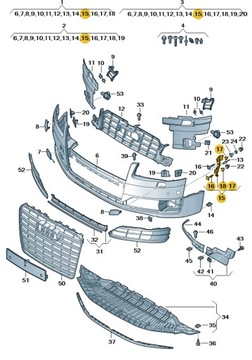 НАКЛАДКА КРЕПЛЕНИЯ БАМПЕР ПЕРЕДНИЙ ПРАВОЕ AUDI A8 D4 РЕСТАЙЛ ASO ОРИГИНАЛ НОВЫЙ