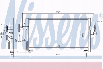 РАДИАТОР КОНДИЦИОНЕРА NISSAN ALMERA N15 95- 1.4 I