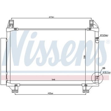 КОНДЕНСАТОР, КОНДИЦИОНЕР NISSENS 940130