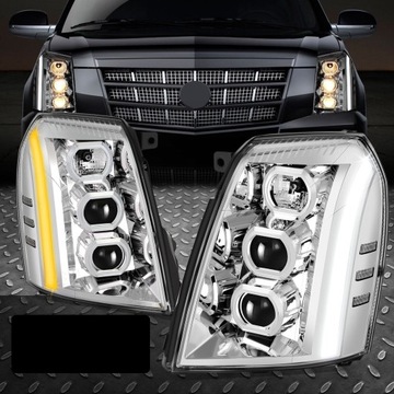 РЕФЛЕКТОРЫ LED (СВЕТОДИОД ) КОМПЛЕКТ ХРОМ ПРАВАЯ + ЛЕВЫЙ CADILLAC ESCALADE 07-14