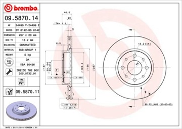 BREMBO 09.5870.11 ДИСК ТОРМОЗНОЙ