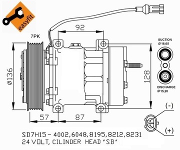 КОМПРЕССОР КОНДИЦИОНЕРА DAF XF105 05-