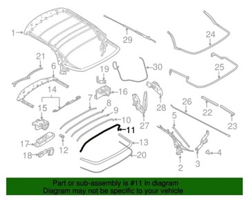 ЭЛЕМЕНТ OTWIERANEGO КРИШИ SAAB 9-3 КАБРИОЛЕТ 12833465