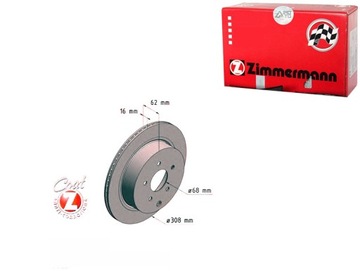 ZIMMERMANN SET / SATZ BREMSSCHEIBE BREMS- ZIM, 200.2529