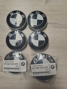 КОМПЛЕКТ EBLEMATÓW ЗНАЧЕК KAPSLE КОЛПАЧКИ BMW 68MM, 82MM, 74MM E46, E39