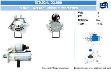 BV PSH СТАРТЕР RENAULT 1.4 KW СТАРТЕР