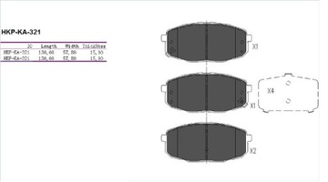 КОЛОДКИ ПЕРЕДНЯЯ KIA CEE'D 06-, HYUNDAI I30 07-, KI