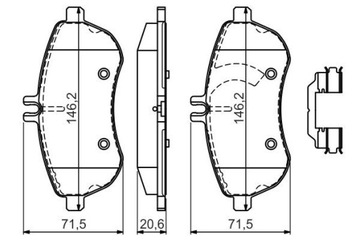 BOSCH 0 986 494 593 КОЛОДКИ ТОРМОЗНЫЕ