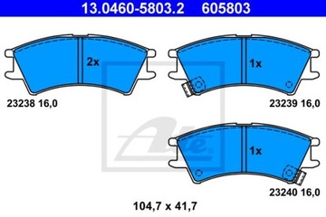 КОЛОДКИ HAM. HYUNDAI ATOS 97-01