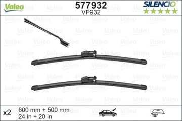 ЛИСТ ДВОРНИКИ 600/500MM LAND ROVER DISCOVERY V 04.13- SILENCIO СЕТ PRZ