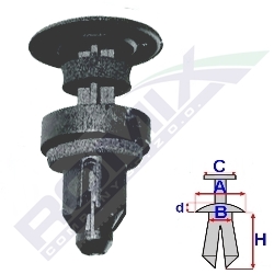 КЛИПСА КРЕПЛЕНИЕ ЖАБО 7,7MM HONDA X10SZT