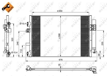 РАДІАТОР КОНДИЦІОНЕРА - КОНДЕНСАТОР EASY FIT NRF 350209