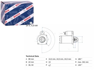 СТАРТЕР IVECO EUROCARGO I-III EUROTECH MT 7.7D 01.91-09.15 BOSCH