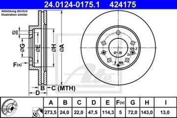 24.0124-0175.1 ДИСК HAM.PRZOD MAZDA 6 02-07 1,8