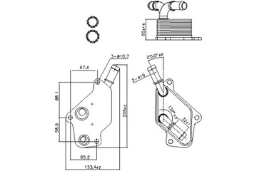 NISSENS РАДИАТОР МАСЛА OPEL ASTRA J GTC GT INSIGNIA A SAAB 9-5 2.0