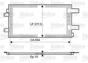 VALEO 814003 КОНДЕНСАТОР, КОНДИЦИОНЕР