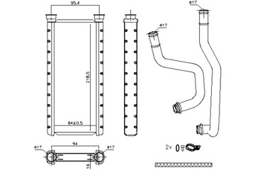 NISSENS ОБОГРЕВАТЕЛЬ MITSUBISHI MIRAGE SPACE STAR VI MIRAGE VI 1.0 1.2