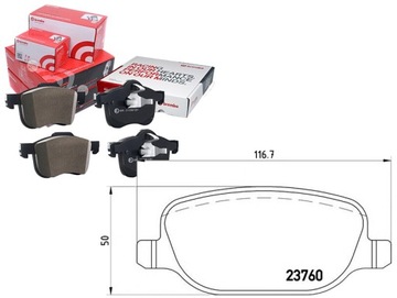 КОЛОДКИ ТОРМОЗНЫЕ ALFA ROMEO 159 05- ЗАД BREMBO