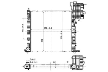 NRF РАДИАТОР ДВИГАТЕЛЯ ВОДЫ MERCEDES V 638 2 VITO W638 2.0 2.3