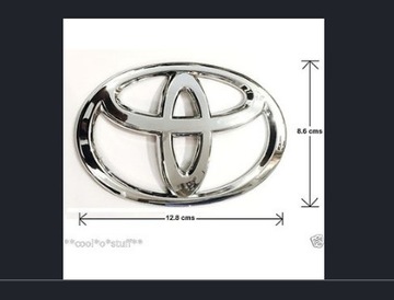 ЛОГОТИП T MONOGRAM EMBLEM CHROME 12.8CM TOYOTA INNOVA FORTUNER LAND CRUISER