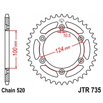 ЗУБЧАТКА ЗАДНЯЯ JT 41-ZĘBÓW SUPERSPORT 800 2003-2004