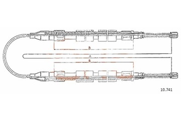 COFLE ТРОС ТОРМОЗНОЙ COFLE 10.741 VW PASSAT 81-87 4CYLINDRY ЛЕВАЯ