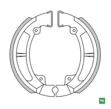 КОЛОДКИ ТОРМОЗНЫЕ ЗАД KAWASAKI KLR 250 '84-'05, KL 250 '80-'84, ПЕРЕД KDX 2