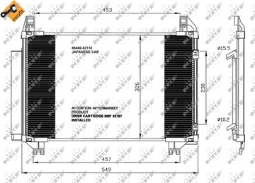 КОНДЕНСАТОР КОНДИЦИОНЕРА TOYOTA YARIS 06- 1,0