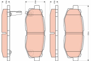 КОЛОДКИ HAM. SUBARU T. TRIBECA