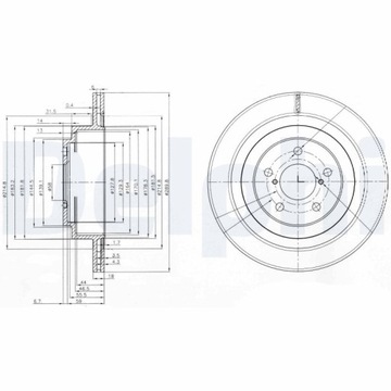 DELPHI BG3931 ДИСК ТОРМОЗНОЙ