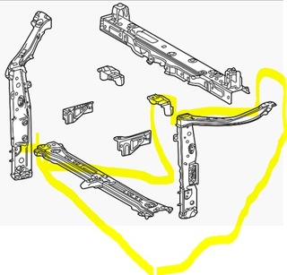 ПАНЕЛЬ УСИЛИТЕЛЬ ПЕРЕДНИЙ TOYOTA SIENNA 5321008900