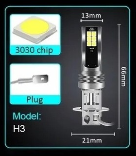 ЛАМПОЧКА H3 LED (СВІТЛОДІОД) БІЛА WHITE 2 ШТУКИ.