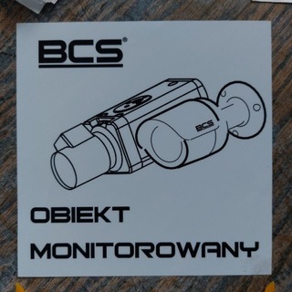 OBIEKT MONITOROWANY НАКЛЕЙКА NA СТЕКЛО. 12X12CM